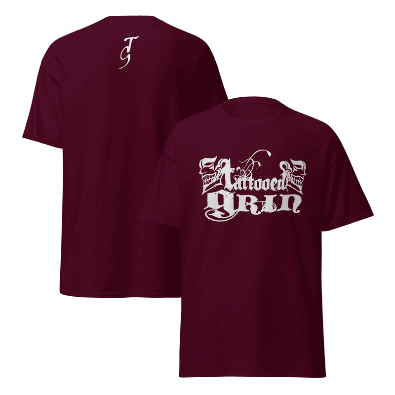 Tattooed Grin - White Logo - Unisex Classic Tee