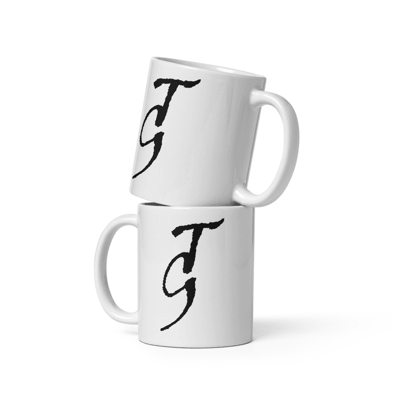 Tattooed Grin Logo Mug - White